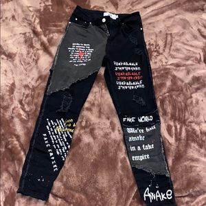 skinny jeans , graphic